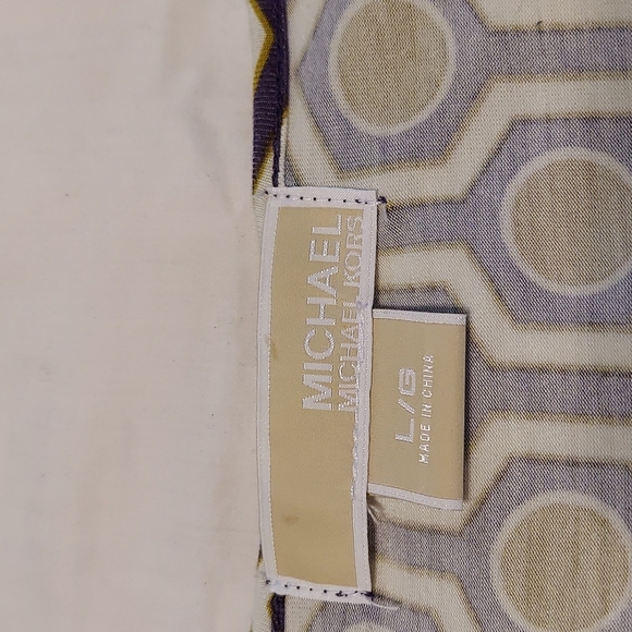 Michael Kors Ladies top knit large purple cream and gold - Picture 2 of 6